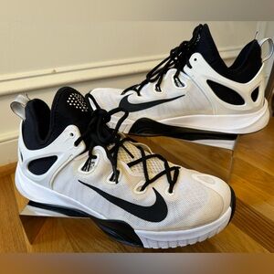 NIKE HYPERREV ZOOM 2014 White & Black Basketball Shoes Men's Size 12 RARE